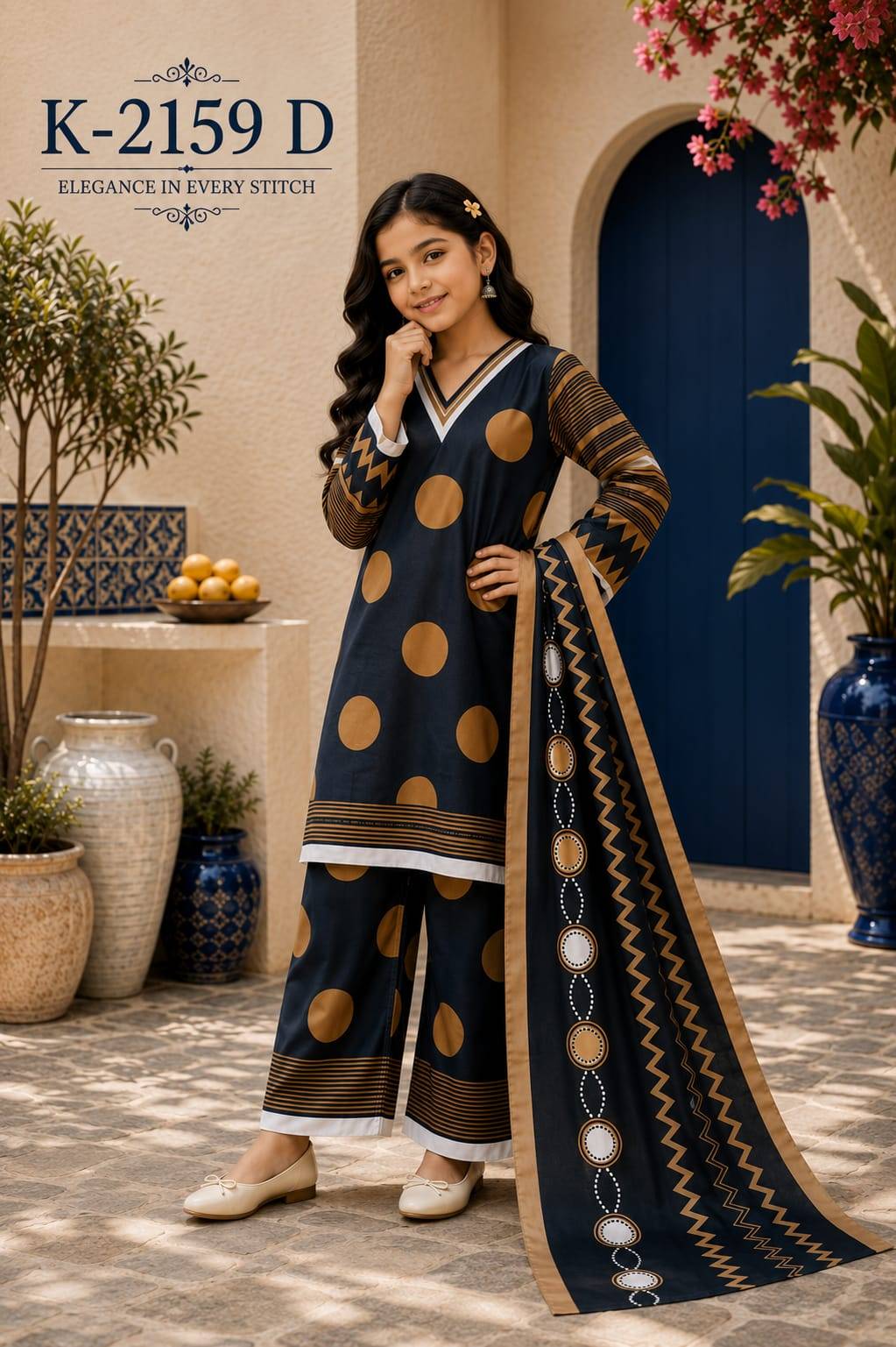 K-2159 By The wonder woman Indian casualwear designer Mal Satin kids collection At Wholesale Price